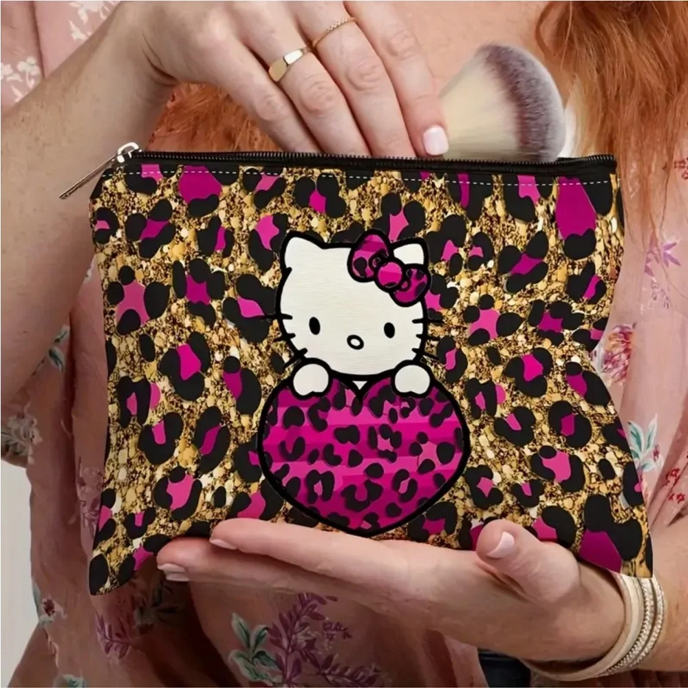 Hello Kitty Leopard Print Cosmetic Bag